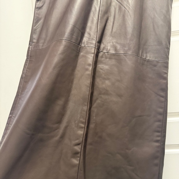 Vintage Danier chocolate brown leather maxi skirt - Picture 4 of 8